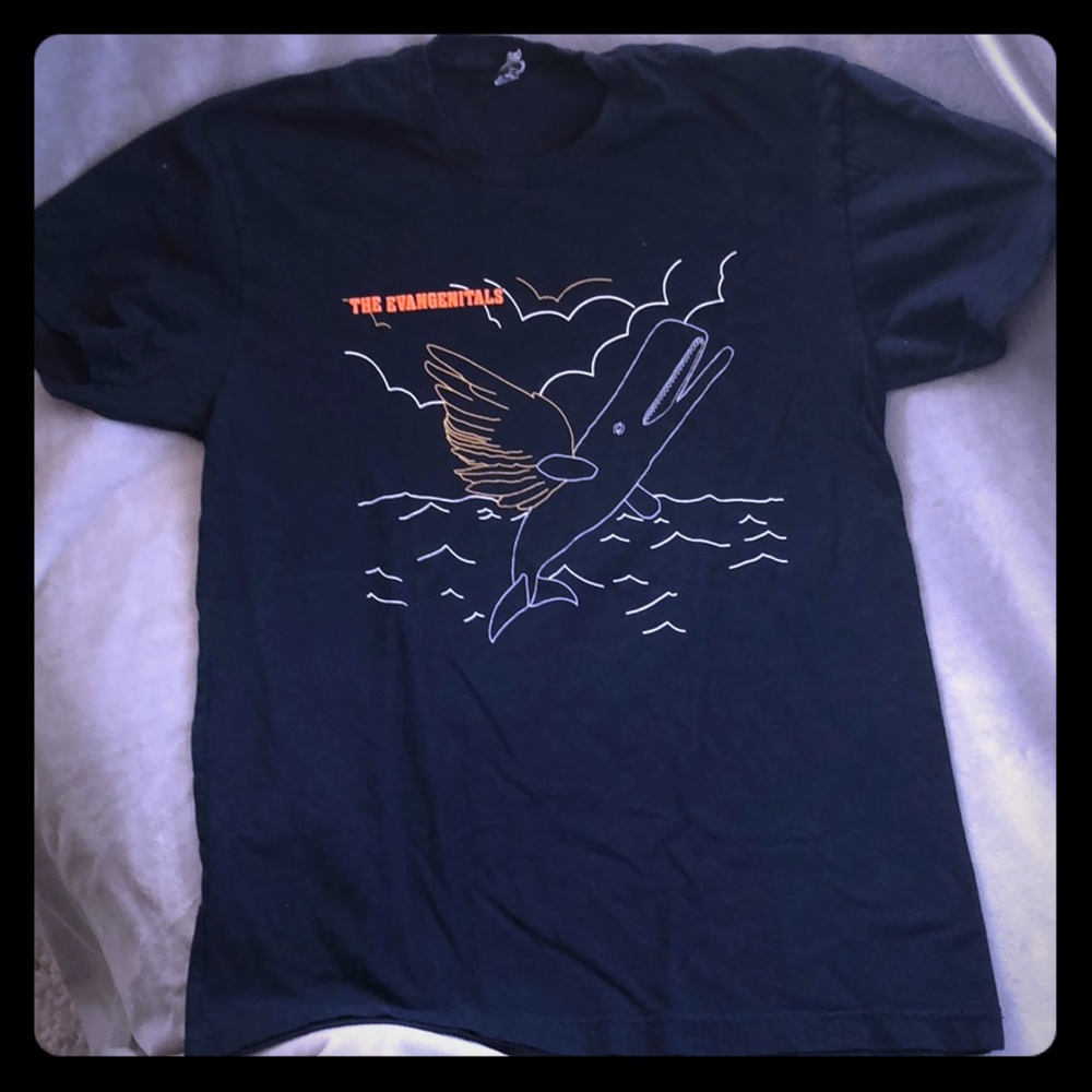 Navy blue band T-shirt - The Evangenitals
